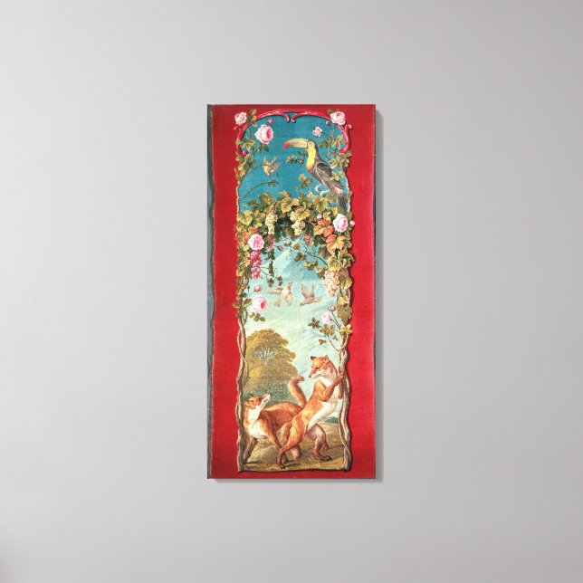 Toile La fable d'Aesop Le renard et les raisins (Recto)