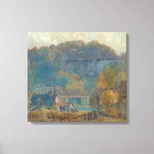 Toile La falaise au matin, Ozarks (huile sur la toile)