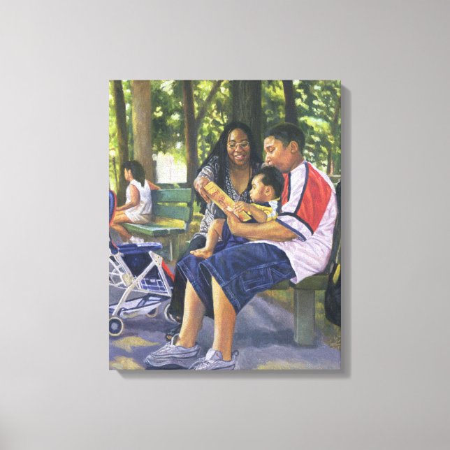 Toile La famille dans le parc 1999 (Recto)