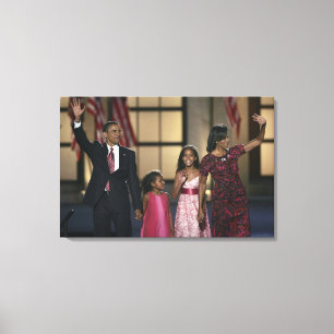 Toile La famille de Barak Obama fait signe la dernière n