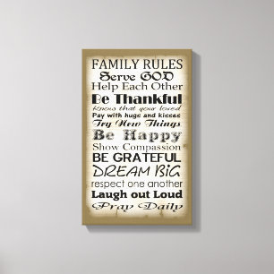 Toile La famille ordonne Dieu