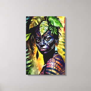 Toile La Ferne Peinte "Itáyara" - Femmes En Amazonie