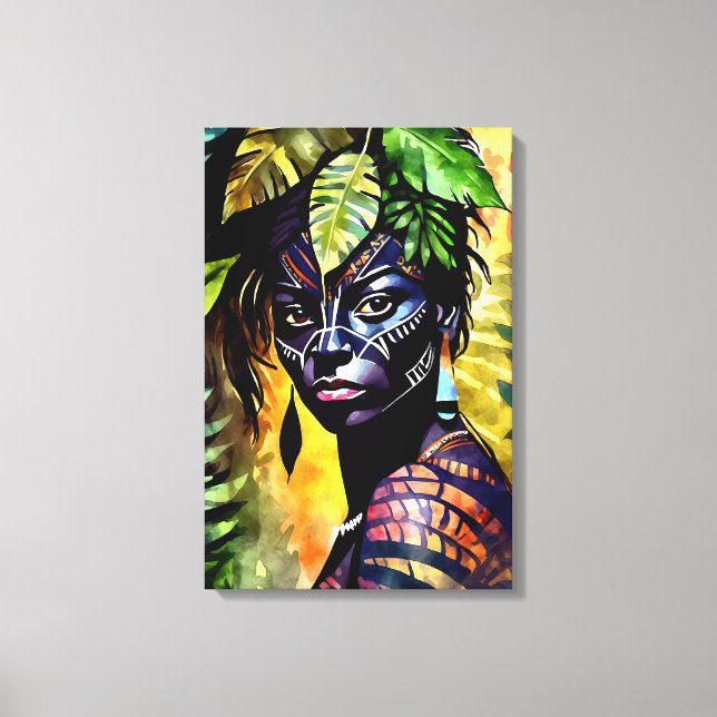 Toile La Ferne Peinte "Itáyara" - Femmes En Amazonie (Recto)