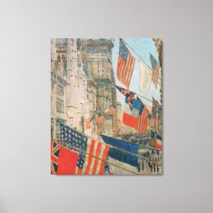 Toile La Fête des alliés, mai 1917 de Childe Hassam, Art