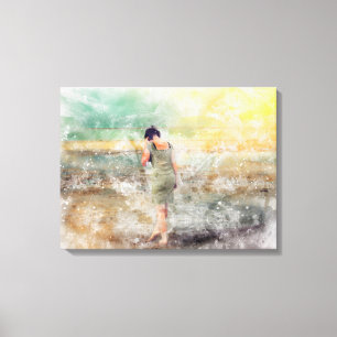 Toile La Fille à la plage