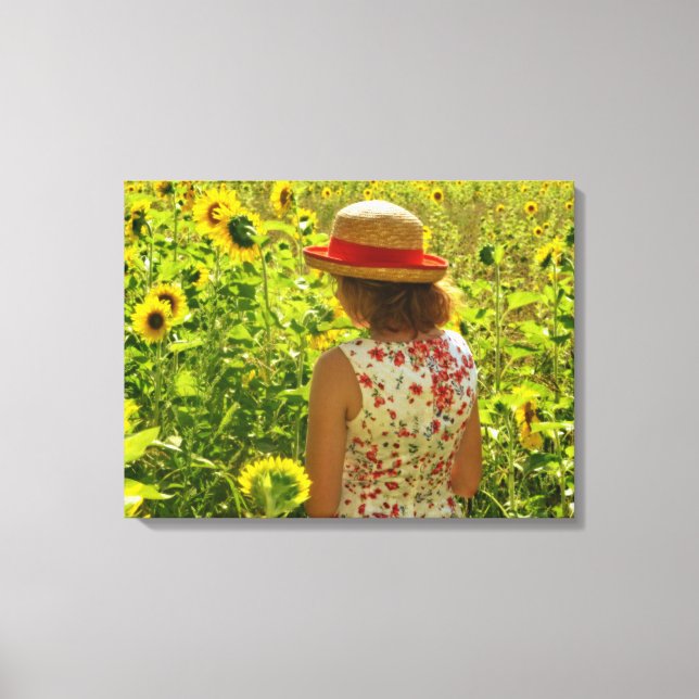 Toile La fille aux tournesols (Recto)