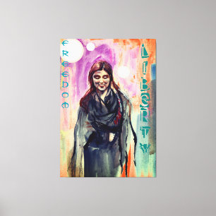 Toile La fille de la liberté en Kimono Art du monde enti