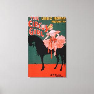 Toile La Fille du Cirque - Femme à cheval Théâtre
