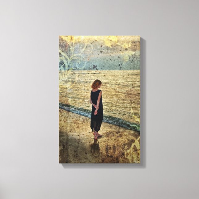 Toile La fille sur la plage (Recto)