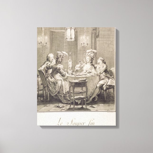 Toile La Fine Supper, 1781, gravée par I.S. Helman (17 (Recto)