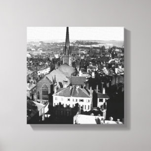Toile La flèche ornementée d'une église à Boston