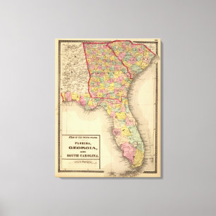 Toile La Floride, la Géorgie, et la Caroline du Sud