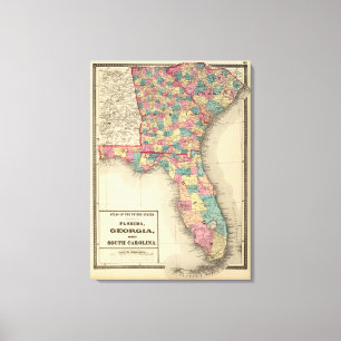Toile La Floride, la Géorgie, et la Caroline du Sud 2