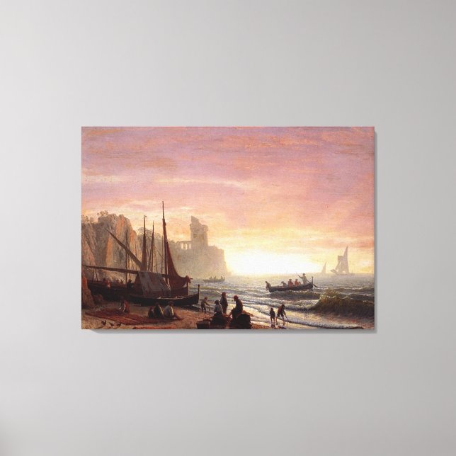Toile La flotte de pêche d'Albert Bierstadt (Recto)