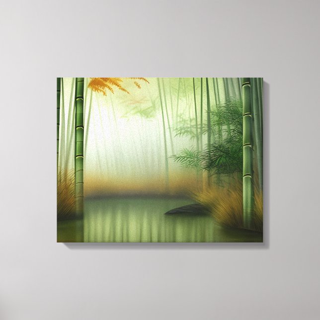 Toile La forêt de Bamboo | Peinture chinoise traditionne (Recto)