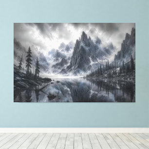 Toile La Forme du Silence – Paysage Noir et Blanc