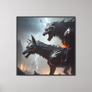 Toile La foudre Cyborg Wolves
