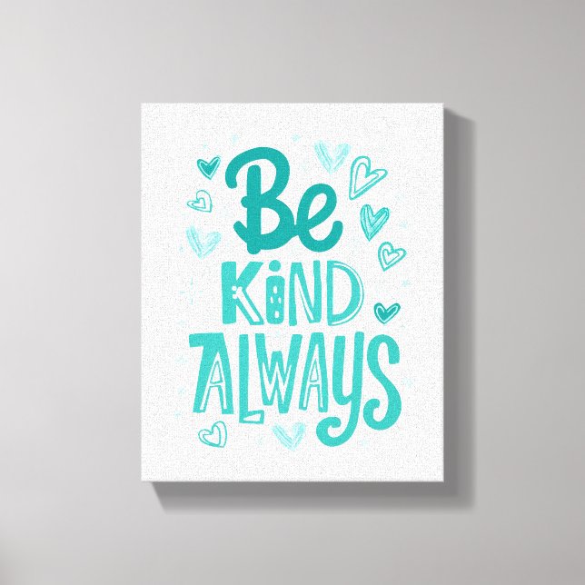 Toile La gentillesse positive compte la typographie (Recto)