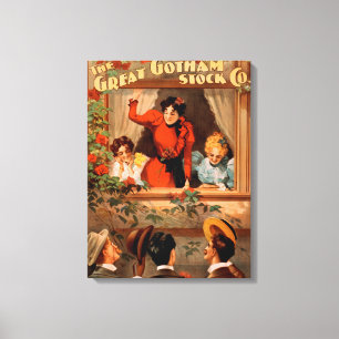 Toile La grande affiche courante de théâtre de Gotham
