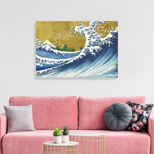 Toile La grande couleur des vagues | Hokusai | (Insitu(Salon))