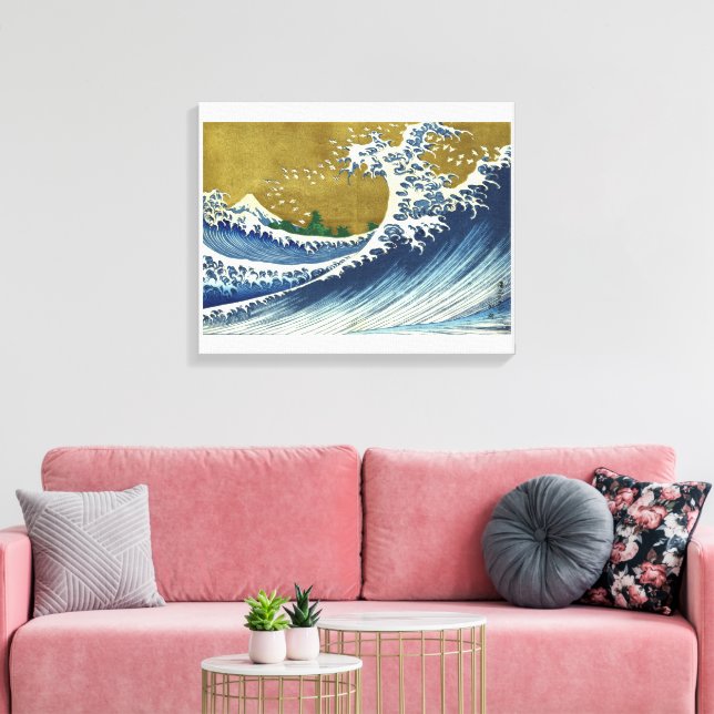 Toile La grande couleur des vagues | Hokusai | (Insitu(Salon))