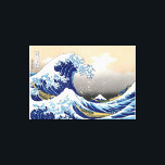 Toile La Grande Vague au large de Kanagawa<br><div class="desc">La Grande Vague au large de Kanagawa (神 奈 川 浪 沖 Kanagawa-oki nami ura), également connue sous le nom de La Grande Vague ou simplement La Vague, est une impression de blocs de bois de l'artiste japonais Hokusai ukiyo-e. L'image représente une énorme vague menaçant les bateaux au large de...</div>