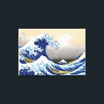 Toile La Grande Vague au large de Kanagawa<br><div class="desc">La Grande Vague au large de Kanagawa (神 奈 川 浪 沖 Kanagawa-oki nami ura), également connue sous le nom de La Grande Vague ou simplement La Vague, est une impression de blocs de bois de l'artiste japonais Hokusai ukiyo-e. L'image représente une énorme vague menaçant les bateaux au large de...</div>