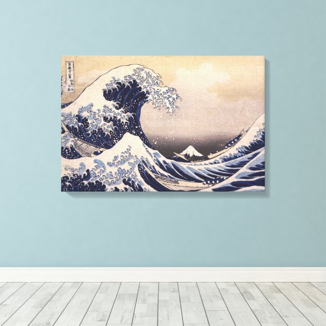 Toile La Grande Vague au large de Kanagawa par Hokusai (Insitu (Plancher de Bois))