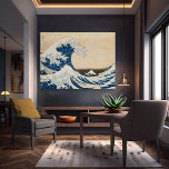 Toile La Grande Vague au large de Kanagawa par Hokusai<br><div class="desc">Ce design présente "La Grande Vague au large de Kanagawa" de l'artiste japonais Hokusai.</div>