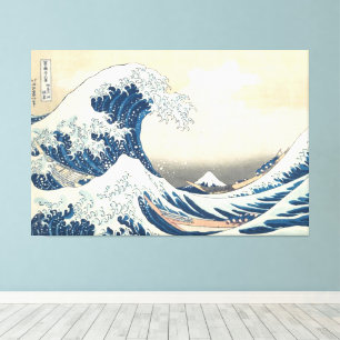 Toile La Grande vague au large de Kanagawa Ukiyo-e Art j