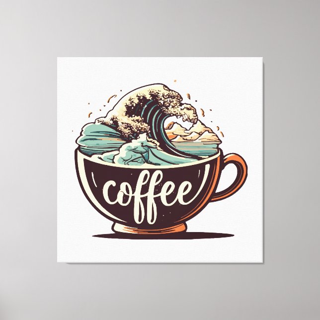 Toile La Grande Vague De Café (Recto)