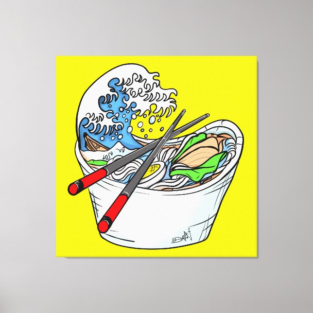 Toile La Grande Vague De Ramen (Recto)