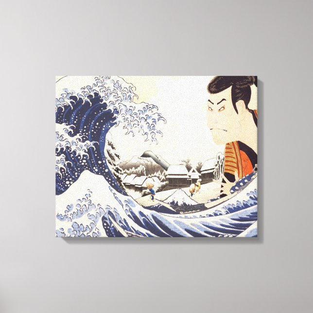 Toile La Grande Vague Ukiyoe Collages (Recto)
