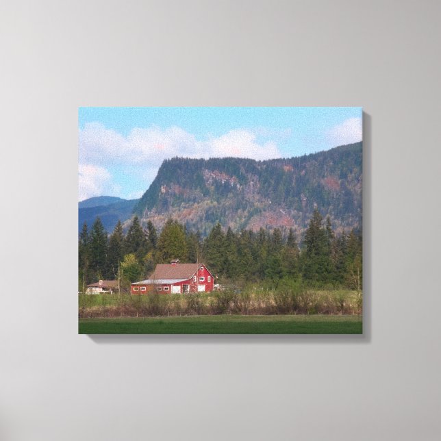 Toile La grange rouge et le mont Enumclaw (Recto)