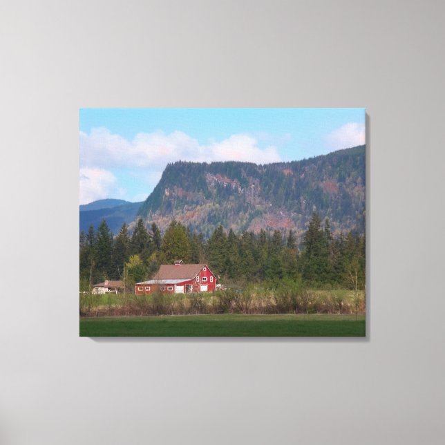 Toile La grange rouge et le mont Enumclaw (Recto)