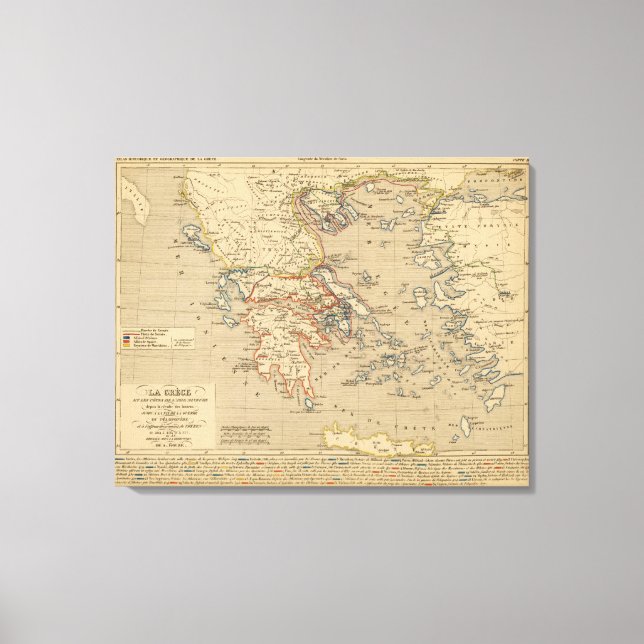 Toile La Grece, les cotes de l'Asie Mineure (Recto)