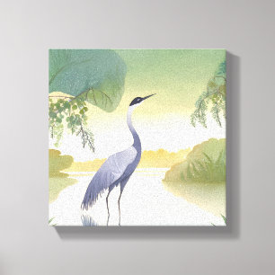Toile La grue Oiseau magnifique à l'aquarelle
