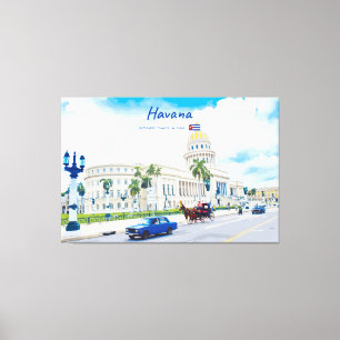 Toile La Havane, Cuba - Affiche Vintage Classic Soul