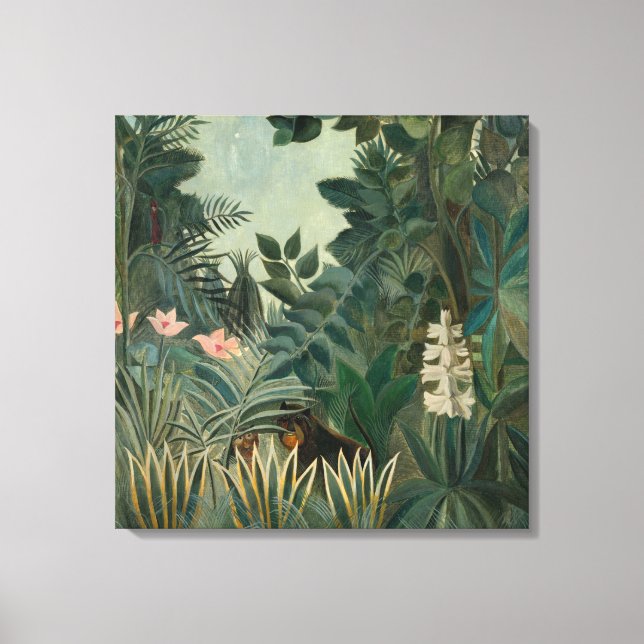 Toile La jungle équatoriale | Henri Rousseau (Recto)
