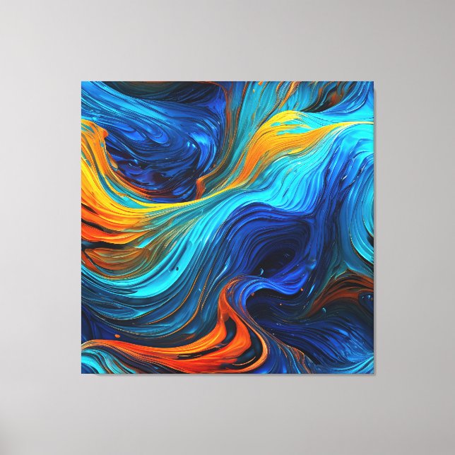 Toile La Lave Océanique "Tempestial" (Recto)