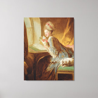 Toile "La lettre d'amour" de Jean-Honoré Fragonard Rococ