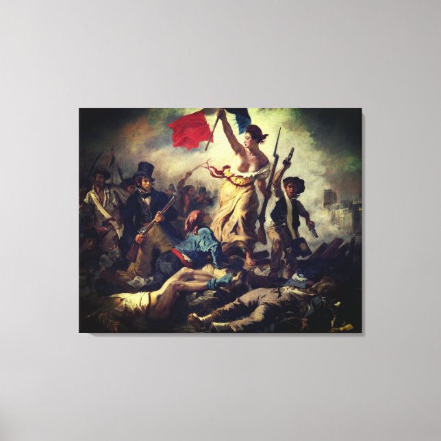 Toile La liberté guide le peuple - Eugène Delacroix (Recto)