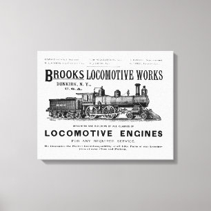 Toile La locomotive à vapeur de ruisseaux fonctionne