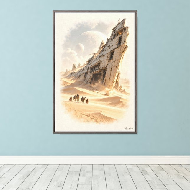 Toile La Longue Attente (Insitu (Plancher de Bois))