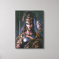 "La loyauté farouche d'Athéna" Portrait coloré   
