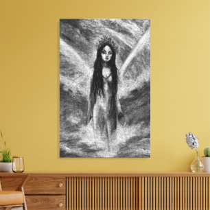 Toile La Luna Dark Angel Fairy Femme Goth Art Fantastiqu