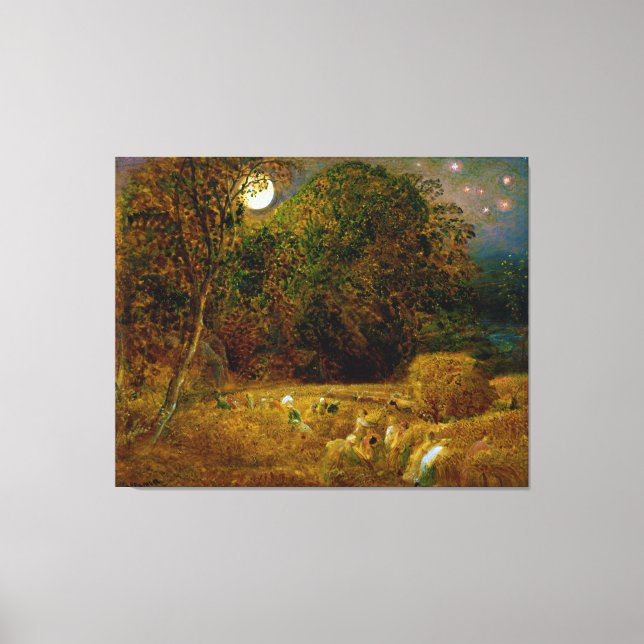 Toile La lune de récolte par Samuel Palmer (1833) (Recto)