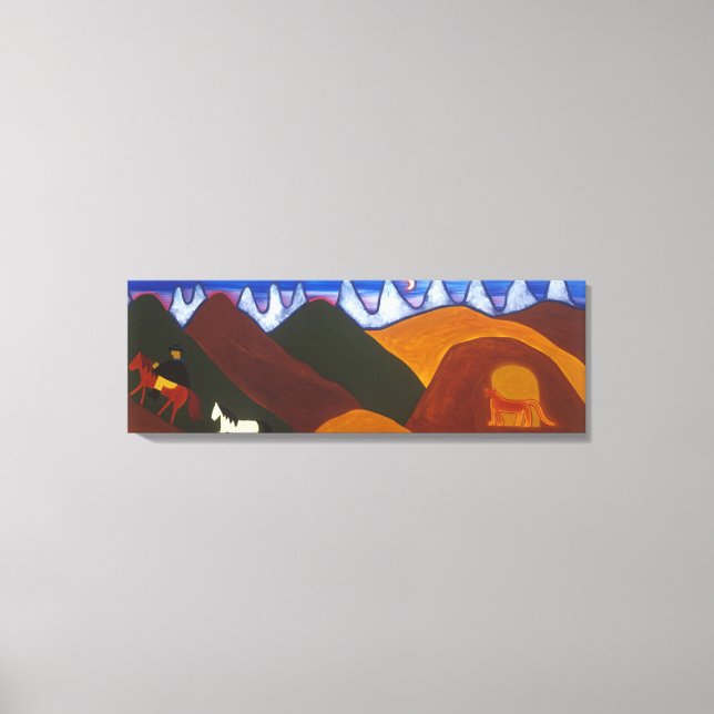 Toile La Lune et la Puma dire adieu à (Recto)