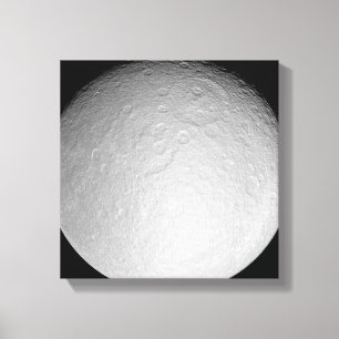 Toile La lune glacée de Saturne Rhea