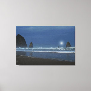 Toile La main à sans atout 36 x 24 de vagues a étiré 